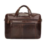 Men Retro Oil Wax Leather Handbag 17 Inch Computer Bag Shoulder Diagonal Briefcase