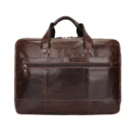 Men Retro Oil Wax Leather Handbag 17 Inch Computer Bag Shoulder Diagonal Briefcase - Image 3