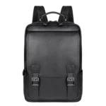 Casual Business Cowhide Leather Backpack Laptop Bag For Men