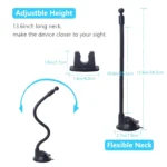 Suction Cup Long Soft Hose Windshield Car Mobile Phone Clip Bracket - Image 3