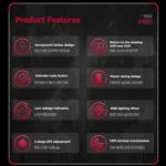 FMOUSE  X801 8 Keys 1600DPI Hollow Luminous Gaming  Office Mouse,Style: - Image 3