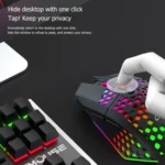 FMOUSE  X801 8 Keys 1600DPI Hollow Luminous Gaming  Office Mouse,Style: - Image 4