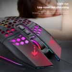 FMOUSE  X801 8 Keys 1600DPI Hollow Luminous Gaming  Office Mouse,Style: - Image 5
