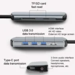 Type-C Extension Dock 8 In 1 Laptop Converter USB HUB Hub - Image 4