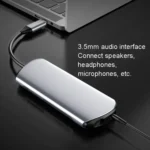 Type-C Extension Dock 8 In 1 Laptop Converter USB HUB Hub - Image 7