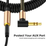 3.5mm Male To Female Spring AUX Extension Cable Speaker Audio Cable, Cable Length: 1.5m - Image 4