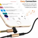 3.5mm Male To Female Spring AUX Extension Cable Speaker Audio Cable, Cable Length: 1.5m - Image 6