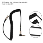 5PCS 3.5MM Male To Female Elbow Spring Retractable Audio Line, Cable Length: 1.5m - Image 2