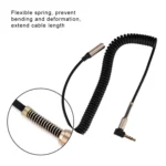 5PCS 3.5MM Male To Female Elbow Spring Retractable Audio Line, Cable Length: 1.5m - Image 5