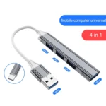 4 in 1 Mini Multifunctional Expanded Docking, Spec: Type-C/USB-C 3.0 (Silver) - Image 3