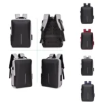 Men Business Shoulder USB External Interface Computer Bag, Color: 8001 Black - Image 2