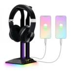 Dual USB RGB Color Changing Gaming Headset Stand