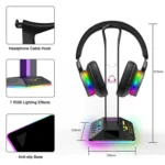 Dual USB RGB Color Changing Gaming Headset Stand - Image 3