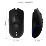 Ajazz I309Pro 1600 DPI 8 Keys Dual Mode Gaming Wireless Bluetooth Mouse - Image 2