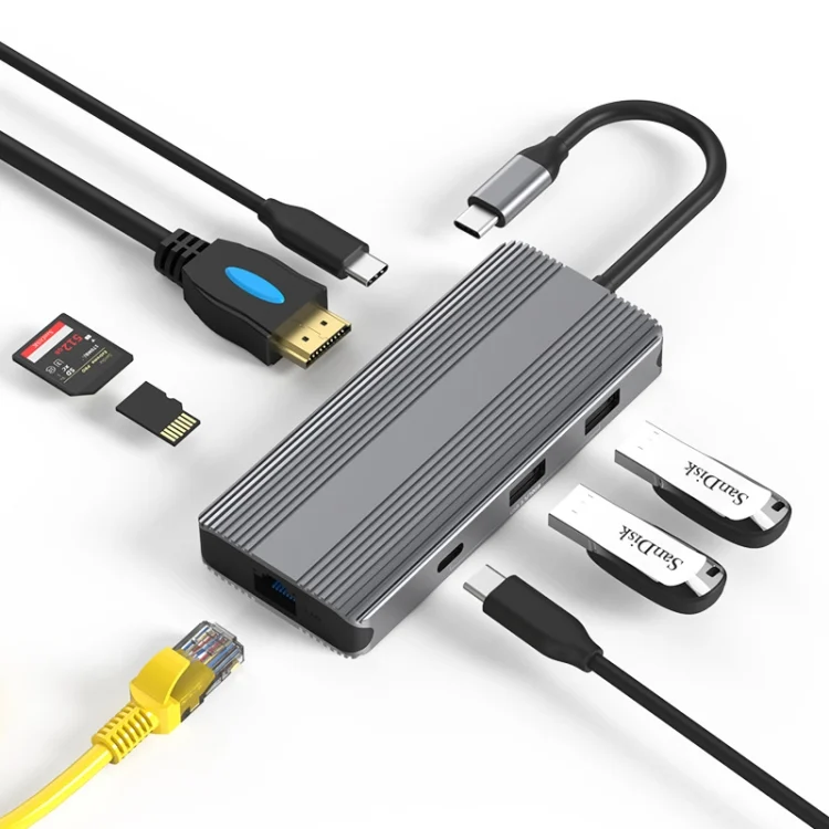 Blueendless 8K/30Hz Type-C To Gigabit Ethernet USB3.1 Docking Station