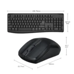 Rapoo X1800PRO 104 Keys Waterproof Multimedia Wireless Keyboard Mouse Set - Image 2