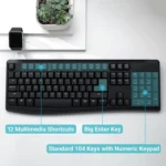Rapoo X1800PRO 104 Keys Waterproof Multimedia Wireless Keyboard Mouse Set - Image 4