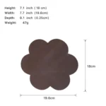 CONTACTS FAMILY Crazy Horse Leather Retro Petal Office Mouse Pad - Image 3