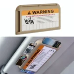 Car Sun Visor Card Holder Pass Fuel Card Holder Parking Number Card
