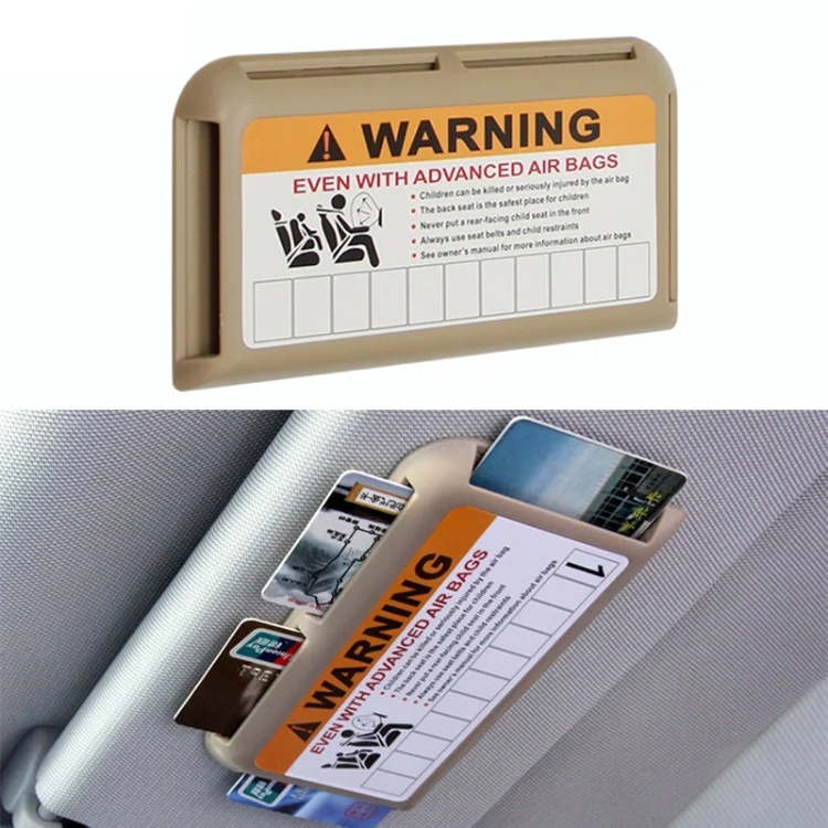 Car Sun Visor Card Holder Pass Fuel Card Holder Parking Number Card