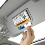Car Sun Visor Card Holder Pass Fuel Card Holder Parking Number Card - Image 3