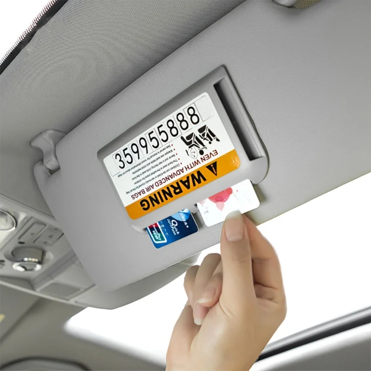 TBD0602375901_B2.webp Car Sun Visor Card Holder Pass Fuel Card Holder Parking Number Card - Image 3