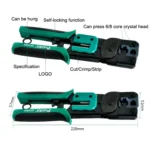ProsKit Dual-purpose 6/8P Iron Handle Network Ratchet Crimping Plier - Image 3