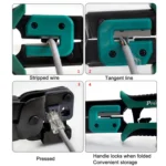 ProsKit Dual-purpose 6/8P Iron Handle Network Ratchet Crimping Plier - Image 5