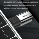 Netac US2 High-Speed Metal Capped Computer Car Mini Mobile Solid State USB Flash Drives - Image 4