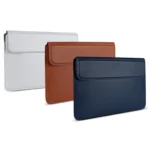 PU08DZ Leather Laptop Liner Bag with Stand Function - Image 2