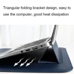 PU08DZ Leather Laptop Liner Bag with Stand Function - Image 4