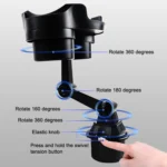 Car Water Cup Holder Dinner Plate Rack Rotatable Mobile Phone Holder - Image 4