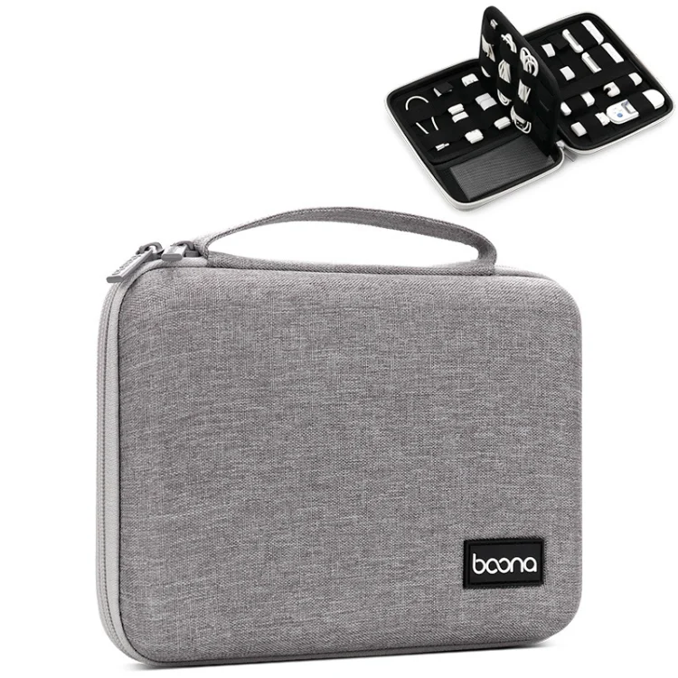 Baona BN-F018 Multifunctional Double Layer EVA Hard Shell U Disk Data Cable Storage Bag