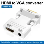 HDMI Female To VGA Male With Audio Adapter Computer Monitor TV Projector Converter - Image 7