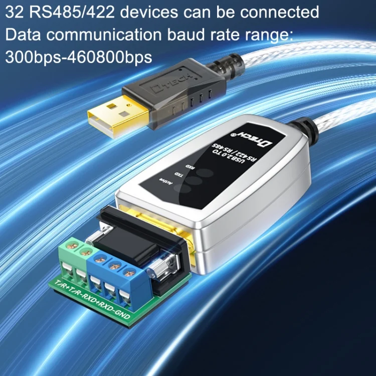 TBD06024265_4.webp DTECH DT-5119 0.5m USB To RS485/422 Industrial Converter Serial Line Communication Adapter - Image 5
