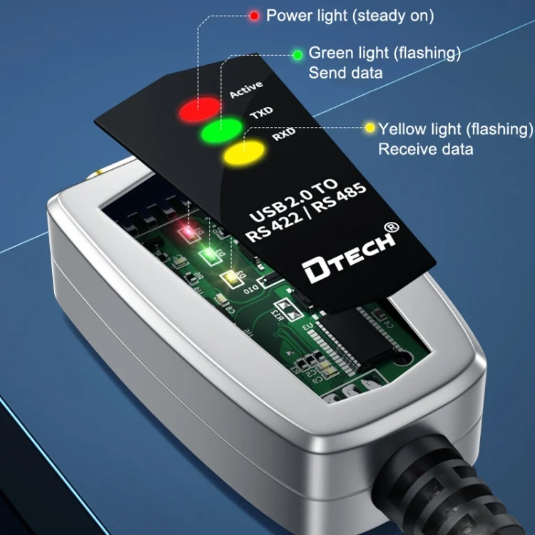 TBD06024265_6.webp DTECH DT-5119 0.5m USB To RS485/422 Industrial Converter Serial Line Communication Adapter - Image 7