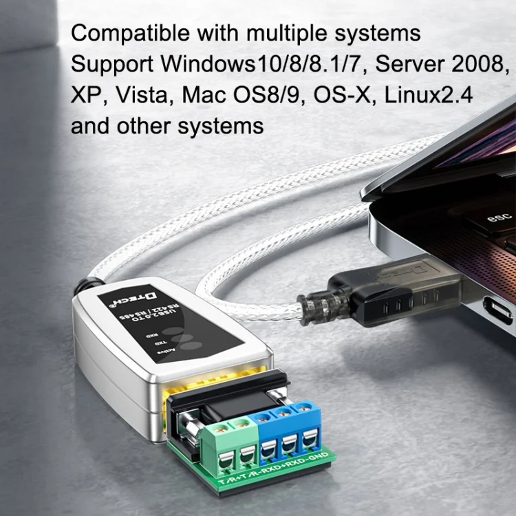 TBD06024265_7.webp DTECH DT-5119 0.5m USB To RS485/422 Industrial Converter Serial Line Communication Adapter - Image 8