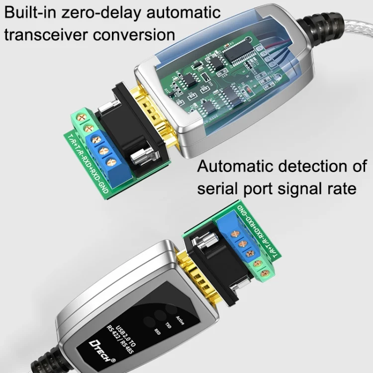TBD0602427201_B2.webp DTECH DT-5019 USB To RS485/422 Industrial Converter Serial Line Communication Adapter - Image 3