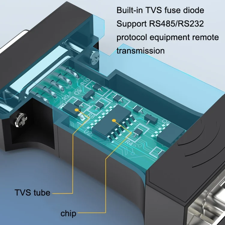 TBD06024294_3.webp DTECH DT-9000 Passive Bidirectional RS232 To RS485 Serial Communication Protocol Module Converter - Image 4