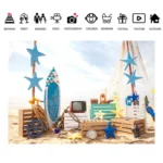 2.1m X 1.5m Beach Surfboard Photography Background Cloth - Image 2