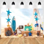 2.1m X 1.5m Beach Surfboard Photography Background Cloth - Image 4