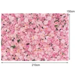 2.1m X 1.5m Pink Rose Wall Background Festive Party Photography Cloth - Image 3