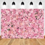 2.1m X 1.5m Pink Rose Wall Background Festive Party Photography Cloth - Image 5