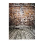 2.1m X 1.5m Brick Wall And Wooden Floor Photography Background - Image 3