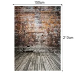 2.1m X 1.5m Brick Wall And Wooden Floor Photography Background - Image 4