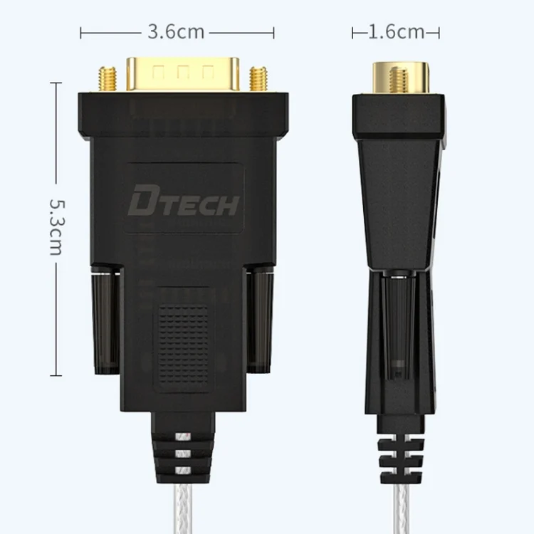 TBD06024541_2.webp DTECH DT-5002A 1.8m USB To RS232 Serial Line DB9 Needle COM Port - Image 3
