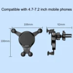 2PCS JQ006 Snap Universal Rotating Car Air Outlet Phone Holder - Image 2