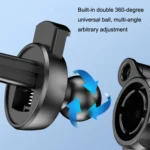 2PCS JQ006 Snap Universal Rotating Car Air Outlet Phone Holder - Image 5