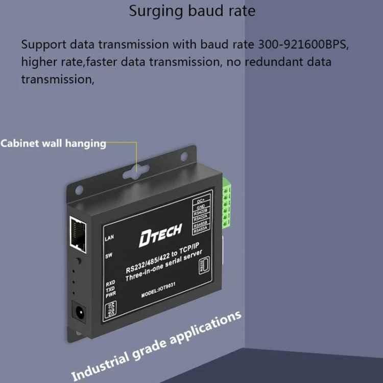 TBD06024593_6.webp DTECH IOT9031 RS232/485/422 To TCP 3 In 1 Serial Server, CN Plug - Image 7