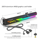 COOLMOON GT8 Graphics Card Bracket With 5V ARGB Multi-interface - Image 3